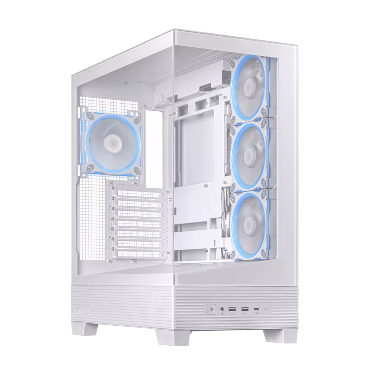 کیس کامپیوتر گیمینگ ایسوس مدل A31 PLUS رنگ سفید پلازا دیجیتال