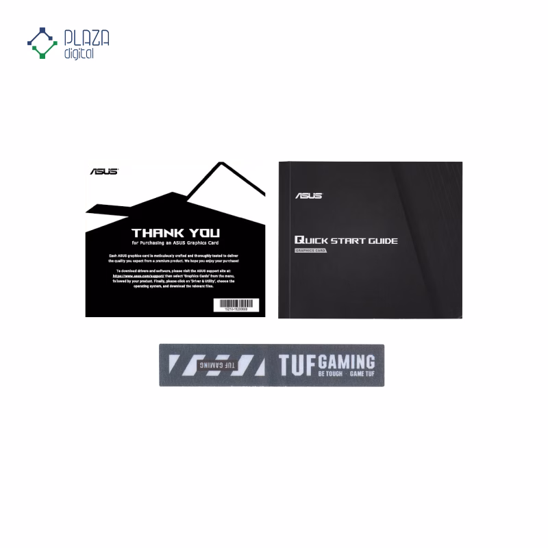 محتویات جعبه کارت گرافیک ایسوس مدل TUF Gaming GeForce RTX 5060 8GB GDDR7 OC Edition حافظه 8 گیگابایت پلازا دیجیتال