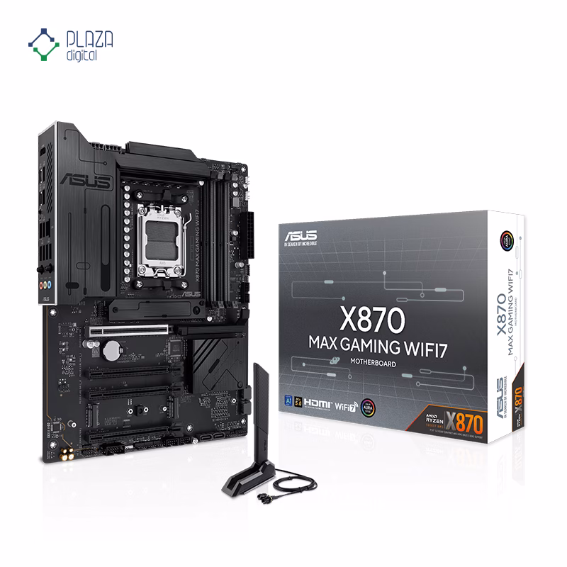 جعبه مادربرد ایسوس مدل X870 MAX GAMING WIFI7 D5 پلازا دیجیتال