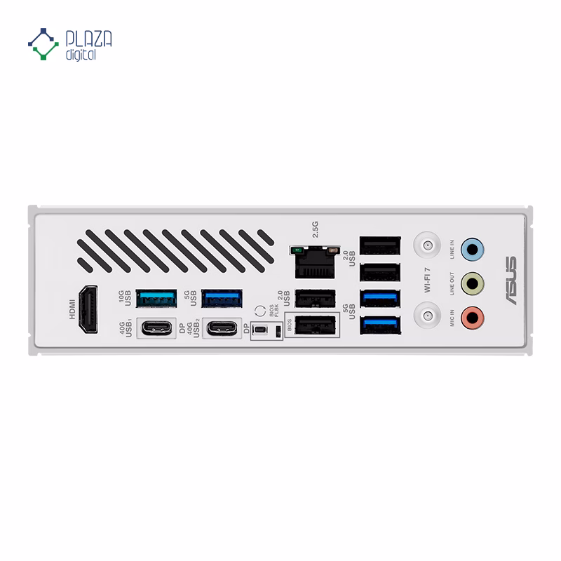 درگاه های مادربرد ایسوس مدل X870 MAX GAMING WIFI7 W D5 پلازا دیجیتال