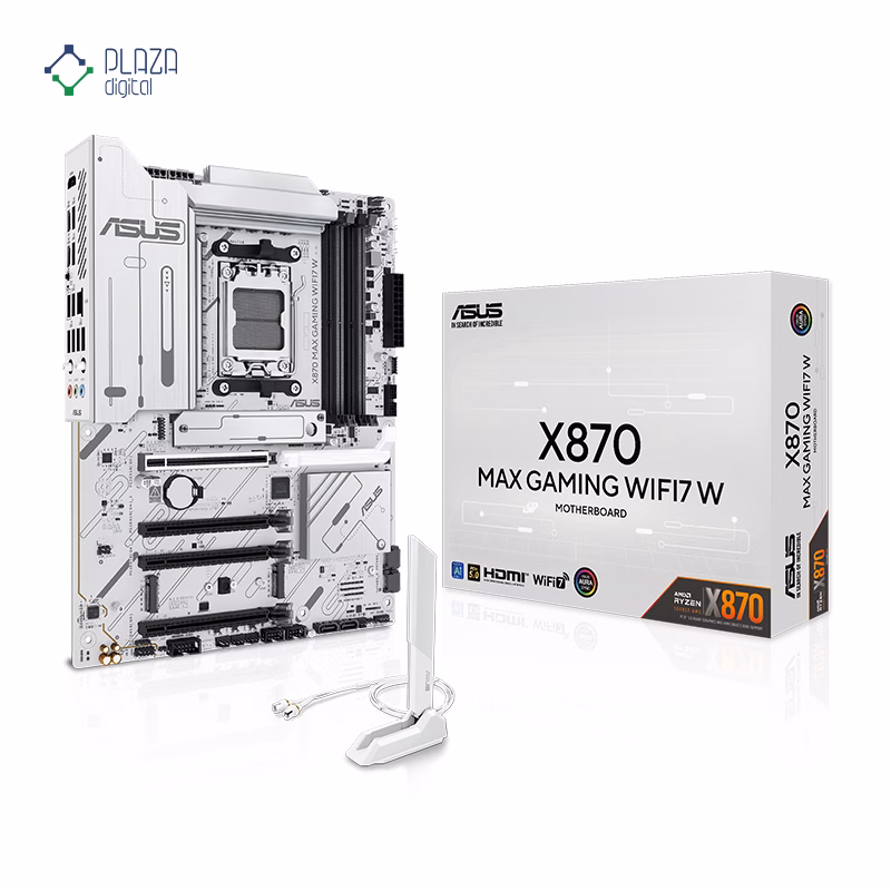 جعبه مادربرد ایسوس مدل X870 MAX GAMING WIFI7 W D5 پلازا دیجیتال