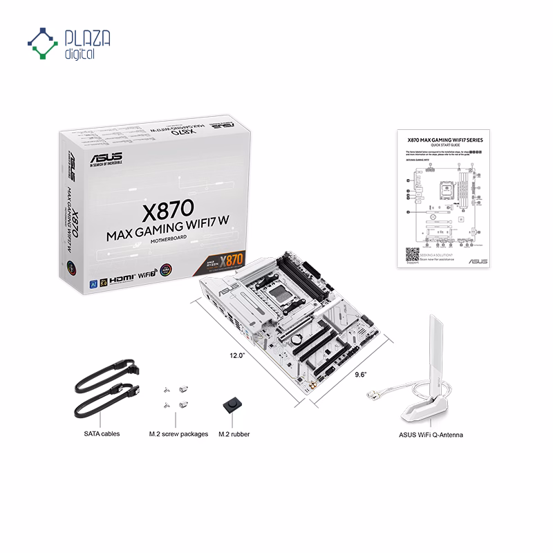 جعبه مادربرد ایسوس مدل X870 MAX GAMING WIFI7 W D5 پلازا دیجیتال
