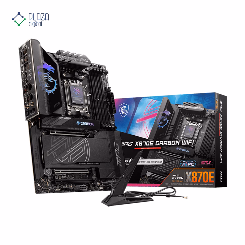 جعبه مادربرد ام اس آی مدل MPG X870E CARBON WIFI D5 پلازا دیجیتال