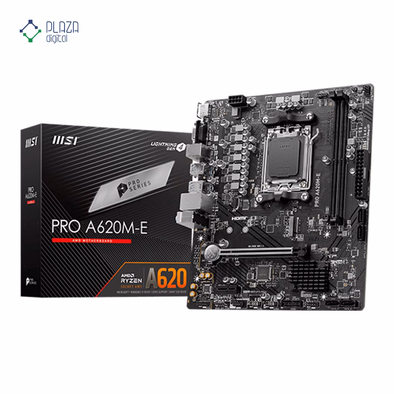 جعبه مادربرد ام اس آی مدل PRO A620M-E D5 پلازا دیجیتال