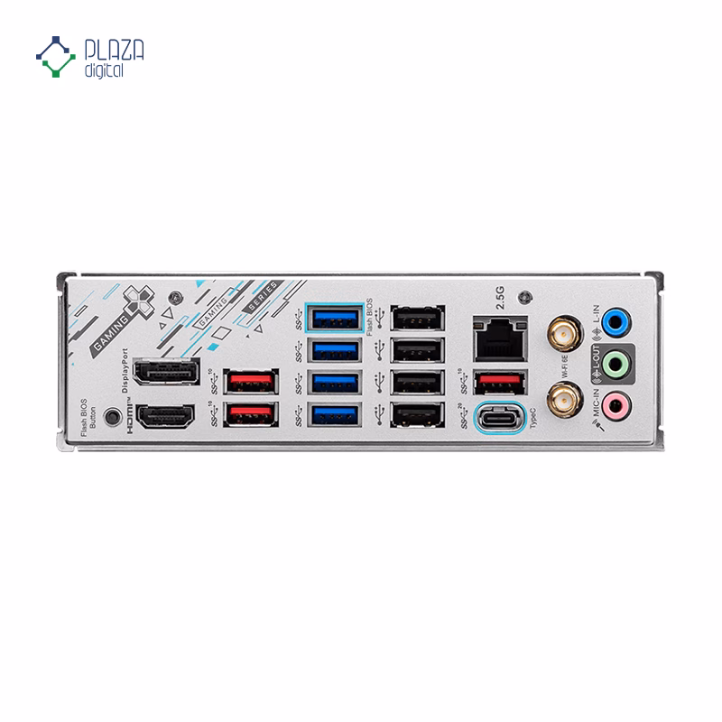 درگاه های مادربرد ام اس آی مدل X670E GAMING PLUS WIFI D5 پلازا دیجیتال