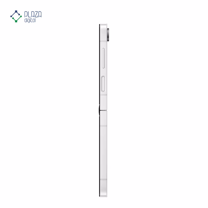 نمای کنار گوشی موبایل سامسونگ مدل Galaxy Z Flip7 FE ظرفیت 256 گیگابایت رم 8 گیگابایت - ویتنام رنگ سفید پلازا دیجیتال