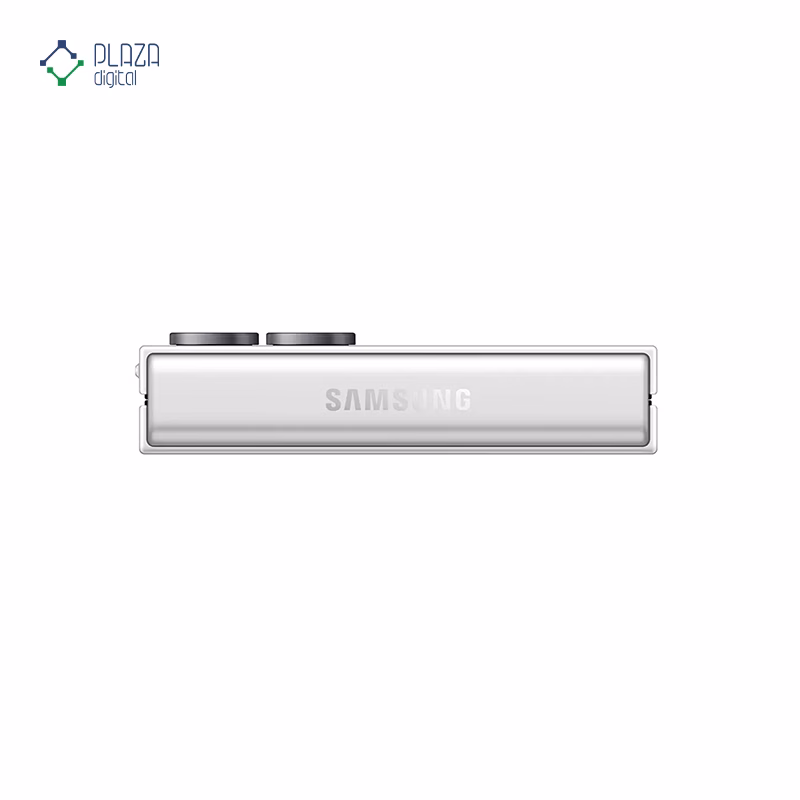 نمای تا شده گوشی موبایل سامسونگ مدل Galaxy Z Flip7 FE ظرفیت 256 گیگابایت رم 8 گیگابایت - ویتنام رنگ سفید پلازا دیجیتال