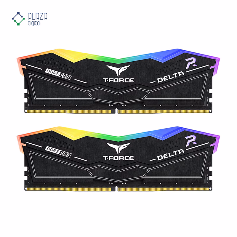 رم کامپیوتر DDR5 تیم گروپ مدل T-Force Delta RGB دو کاناله 5200 مگاهرتز CL40 ظرفیت 16 گیگابایت پلازا دیجیتال