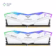 رم کامپیوتر DDR5 تیم گروپ مدل T-Force Delta RGB دو کاناله 5600 مگاهرتز CL38 ظرفیت 32 گیگابایت رنگ سفید پلازا دیجیتال