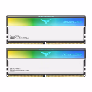 رم کامپیوتر DDR5 تیم گروپ مدل T-Force XTREEM ARGB دو کاناله 6000 مگاهرتز CL38 ظرفیت 32 گیگابایت رنگ سفید پلازا دیجیتال