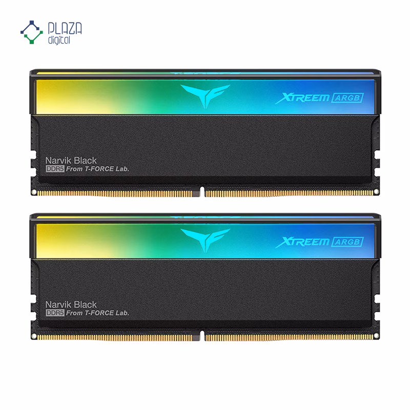 رم کامپیوتر DDR5 تیم گروپ مدل T-Force XTREEM ARGB دو کاناله 8400 مگاهرتز CL42 ظرفیت 48 گیگابایت پلازا دیجیتال