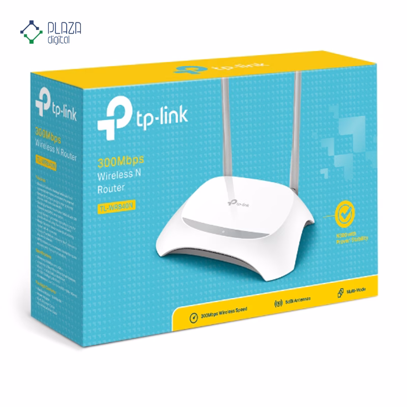 جعبه روتر بی سیم تی پی لینک مدل TL-WR840N پلازا دیجیتال