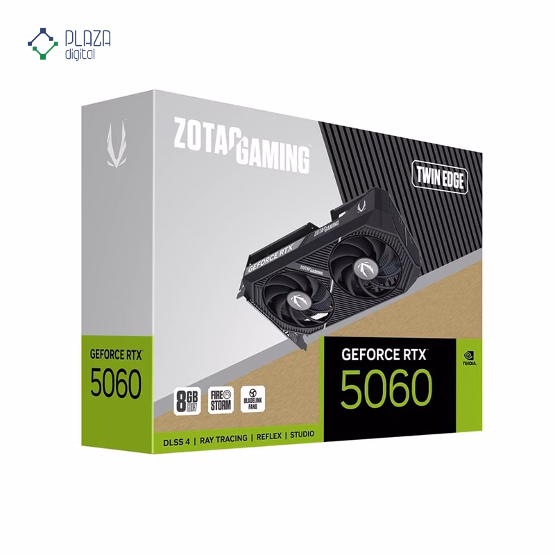 جعبه کارت گرافیک زوتک مدل GAMING GeForce RTX 5060 Twin Edge حافظه 8 گیگابایت پلازا دیجیتال