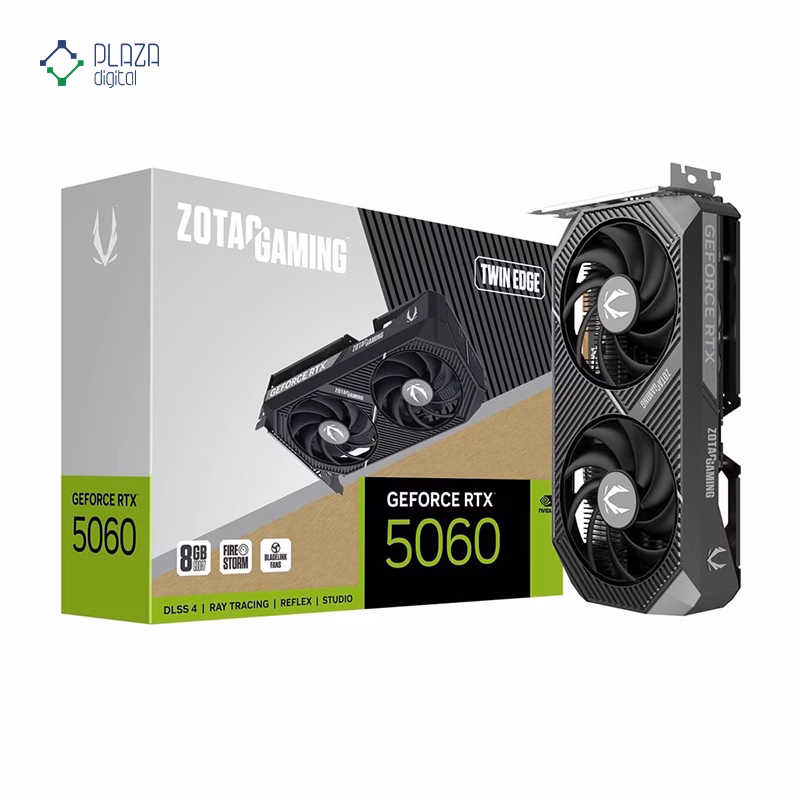 جعبه کارت گرافیک زوتک مدل GAMING GeForce RTX 5060 Twin Edge حافظه 8 گیگابایت پلازا دیجیتال