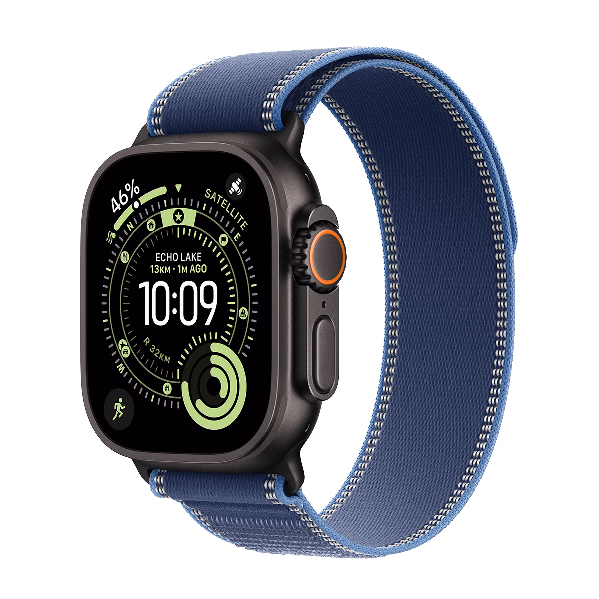 ساعت هوشمند اپل مدل Ultra 3 Trail Loop 49mm بدنه مشکی بند سرمه ای پلازادیجیتال