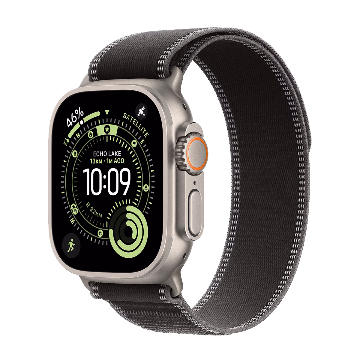 ساعت هوشمند اپل مدل Ultra 3 Trail Loop 49mm بدنه تیتانیوم بدند مشکی پلازادیجیتال