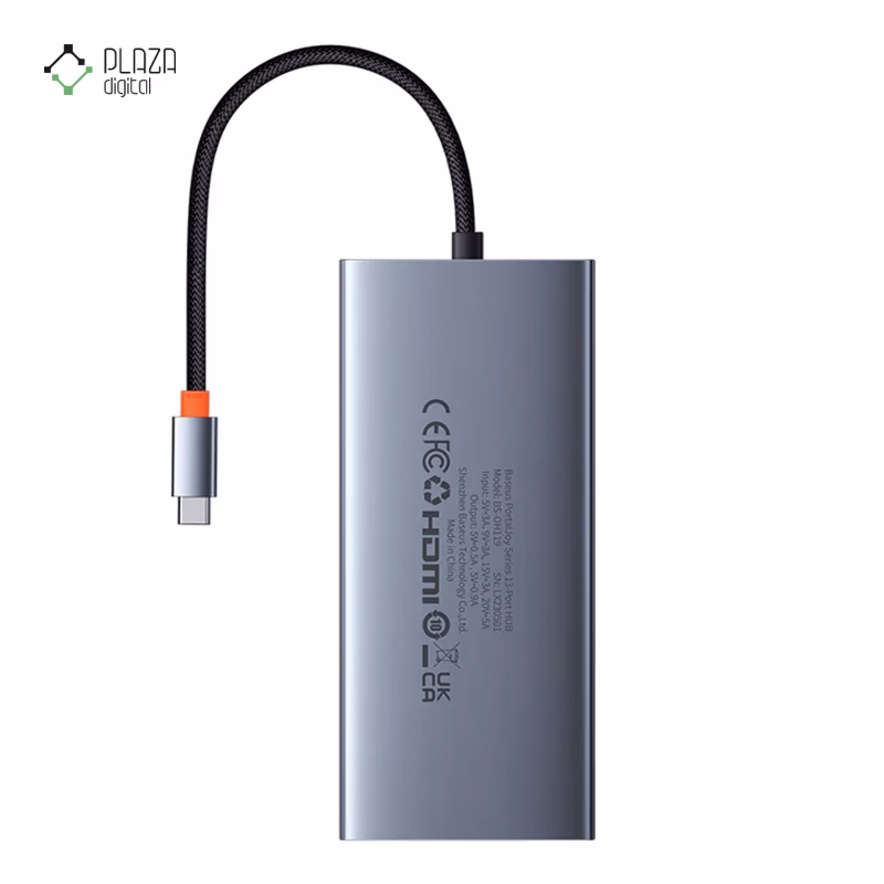 هاب Type-C باسئوس 13 پورت مدل PortalJoy B00053002811-00 پلازادیجیتال
