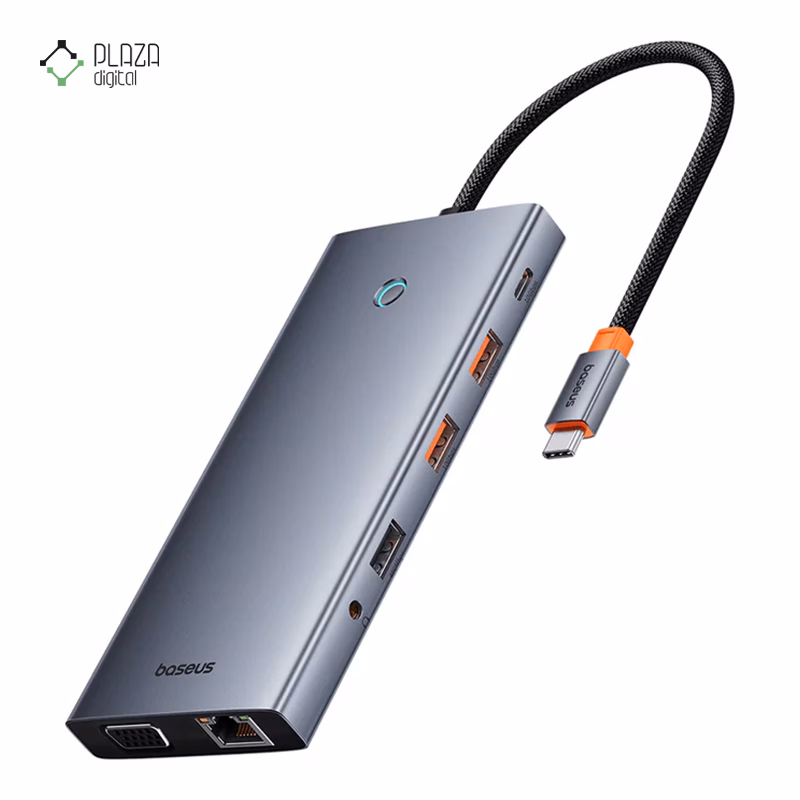 هاب Type-C باسئوس 13 پورت مدل PortalJoy B00053002811-00 پلازادیجیتال