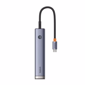 هاب Type-C باسئوس 6 پورت مدل UltraJoy AIR Series B00052802811-01 خاکستری پلازادیجیتال