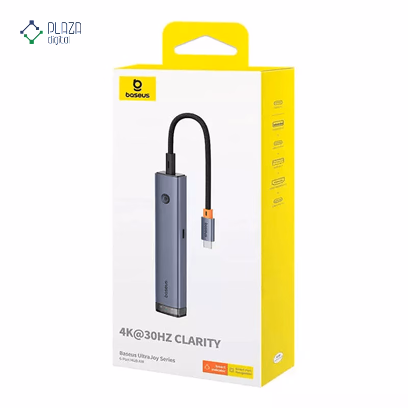 هاب Type-C باسئوس 6 پورت مدل UltraJoy AIR Series B00052802811-01 پلازادیجیتال
