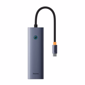هاب Type-C باسئوس 6 پورت مدل UltraJoy Series B00052807813-01 خاکستری پلازادیجیتال