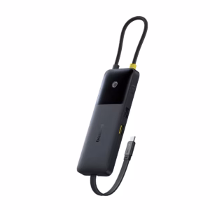 هاب Type-C باسئوس 6 پورت مدل Dual Fast Charging B00070902123-00 مشکی پلازادیجیتال