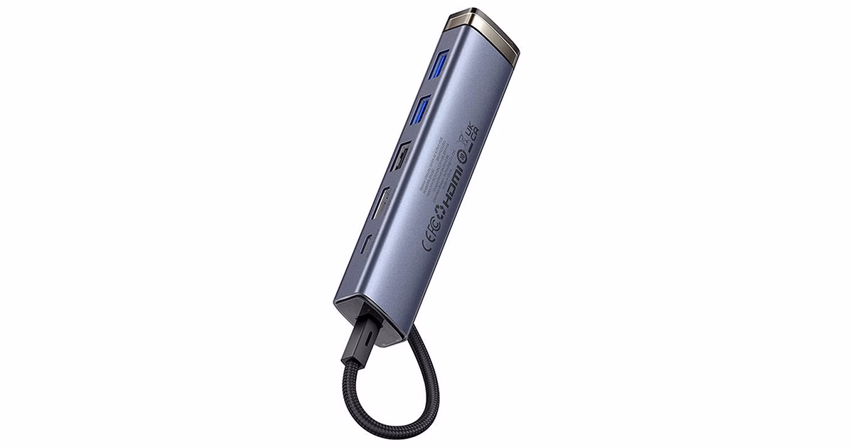 هاب USB Type-C باسئوس 6 پورت مدل UltraJoy Series OH164 B00052802811-01