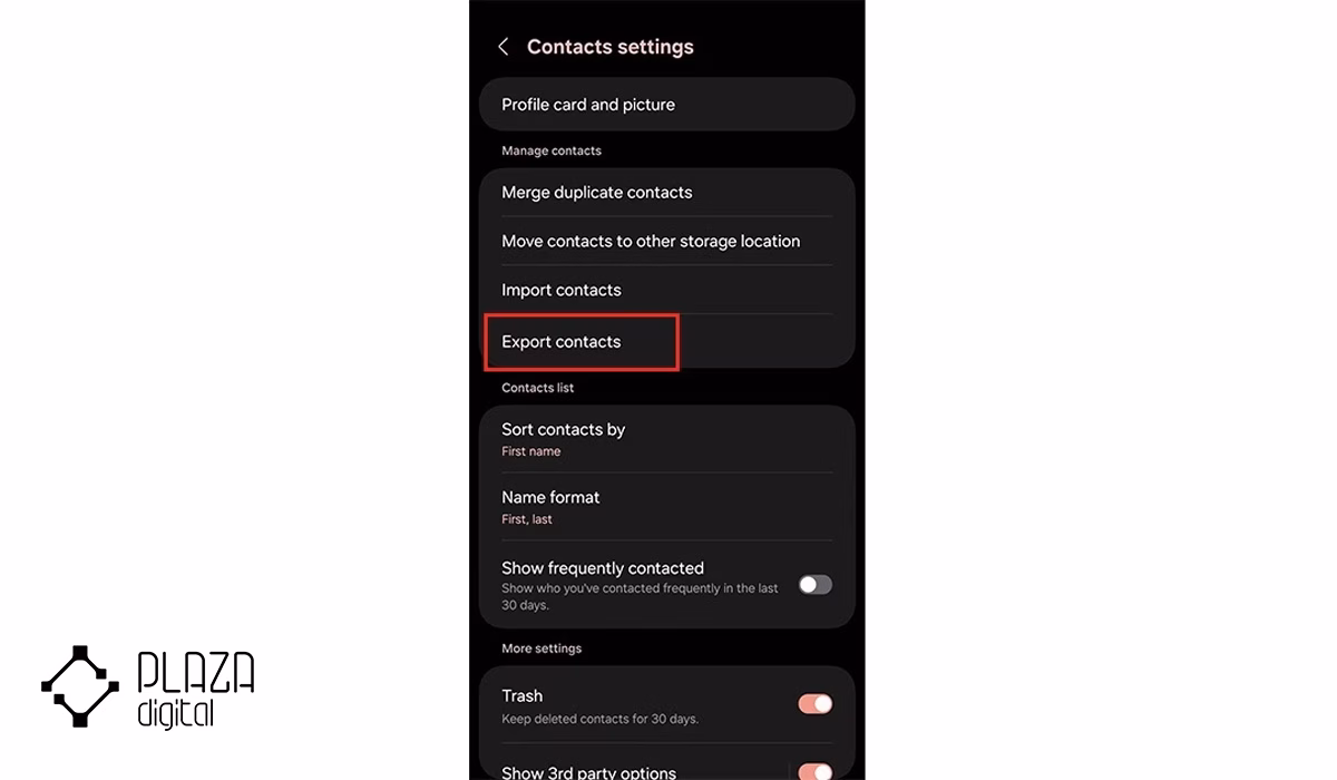 نحوه انتقال مخاطبین از سیم کارت به گوشی و بلعکس 27 Manage contacts