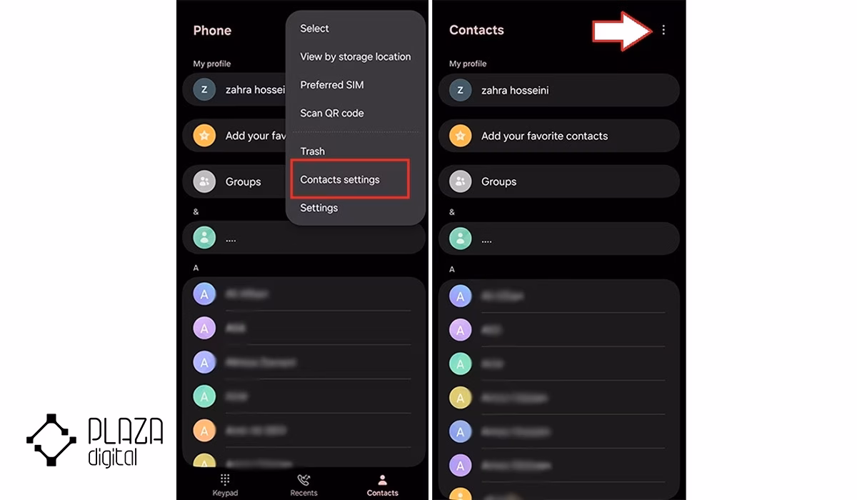 نحوه انتقال مخاطبین از سیم کارت به گوشی و بلعکس 26 Manage contacts
