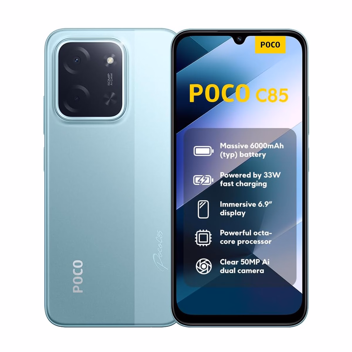 گوشی موبایل پوکو مدل C85 4G ظرفیت 128 گیگابایت رم 6 گیگابایت رنگ سبز پلازا دیجیتال