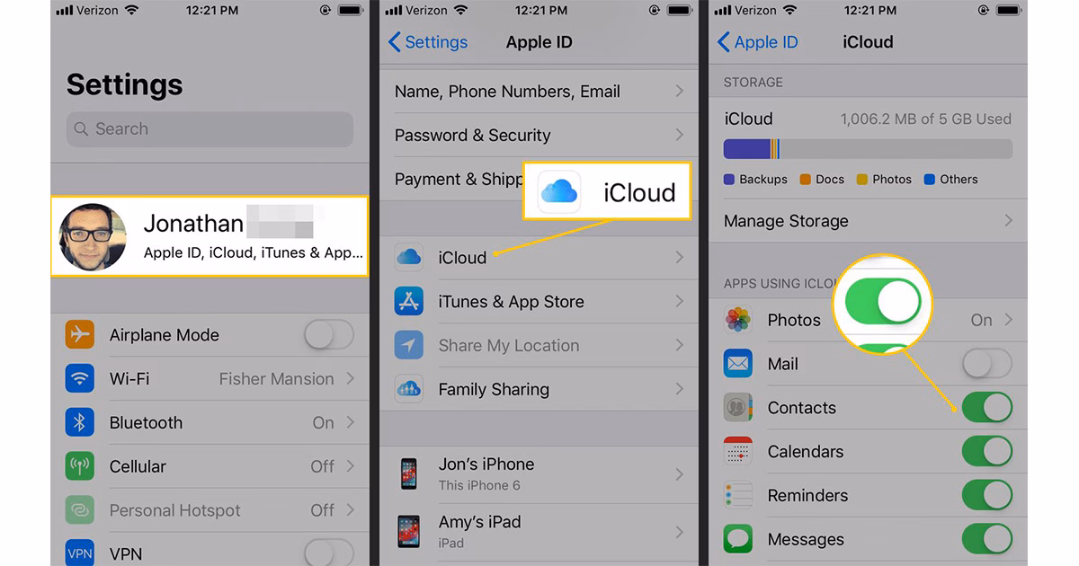 انتقال مخاطبین در گوشی‌های آیفون با iCloud