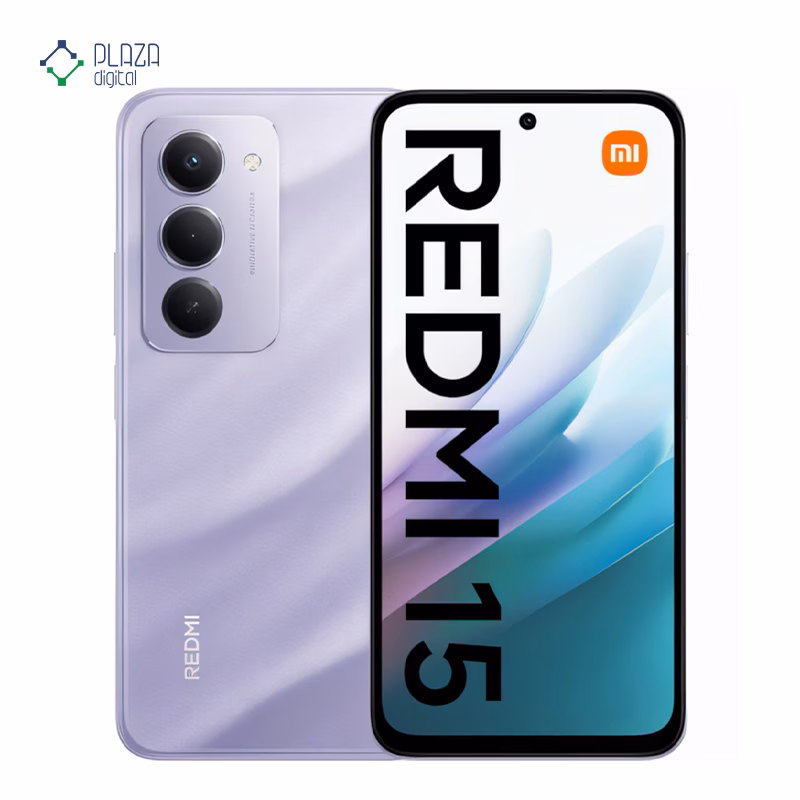 گوشی موبایل شیائومی مدل Redmi 15 4G ظرفیت 128 گیگابایت رم 6 گیگابایت رنگ بنفش پلازا دیجیتال
