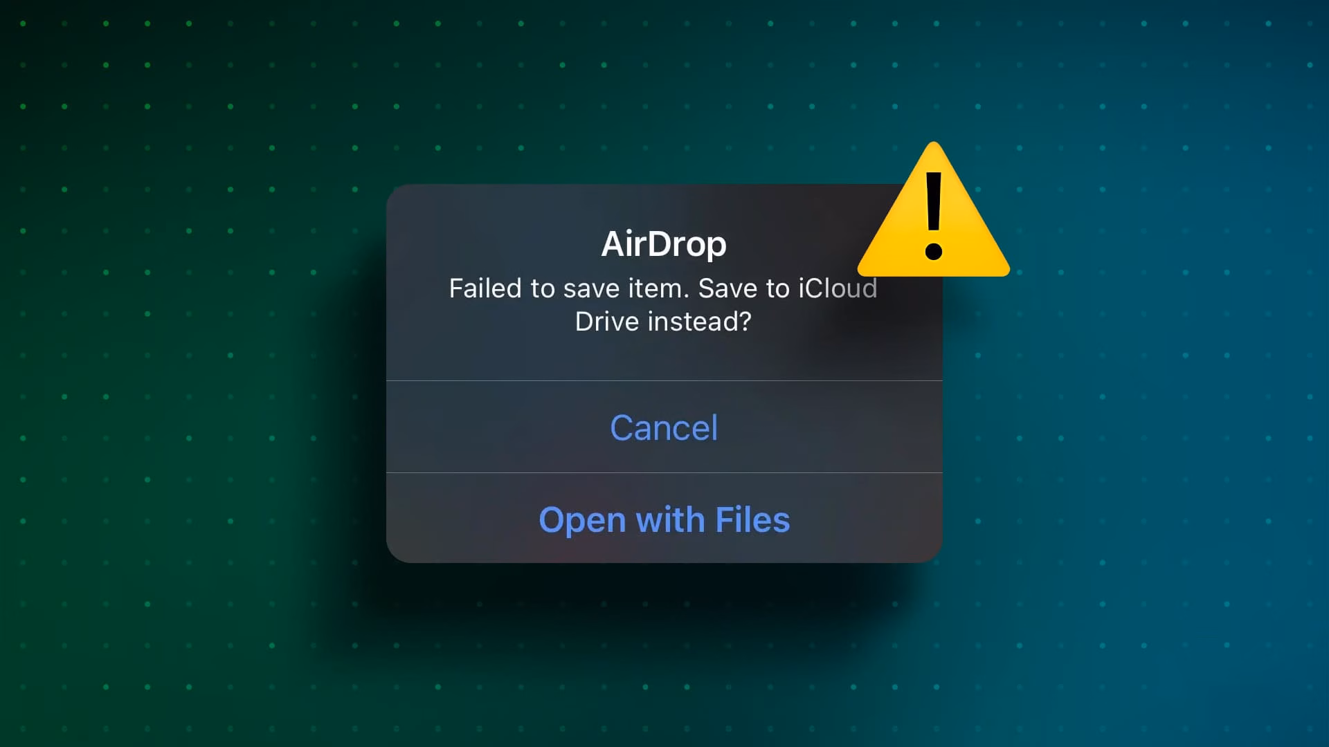 رفع مشکل airdrop