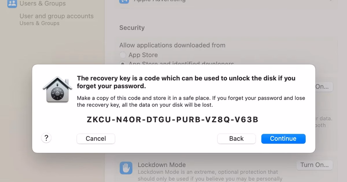 ریست کردن پسورد مک بوک با کلید بازیابی
