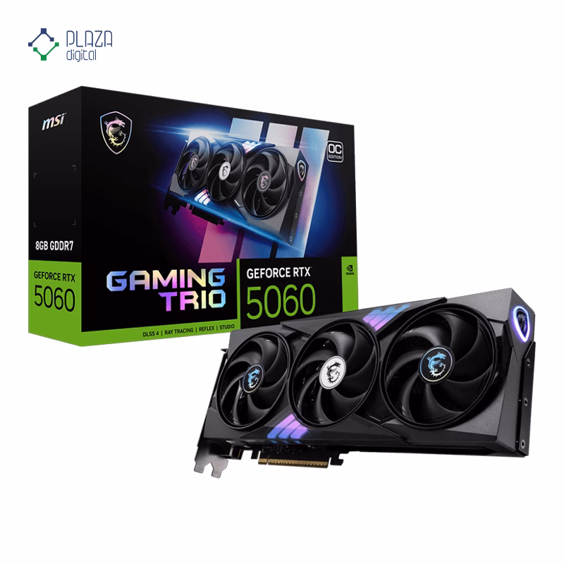 کارت گرافیک ام اس آی مدل GeForce RTX 5060 8G GAMING TRIO OC حافظه 8 گیگابایت پلازادیجیتال