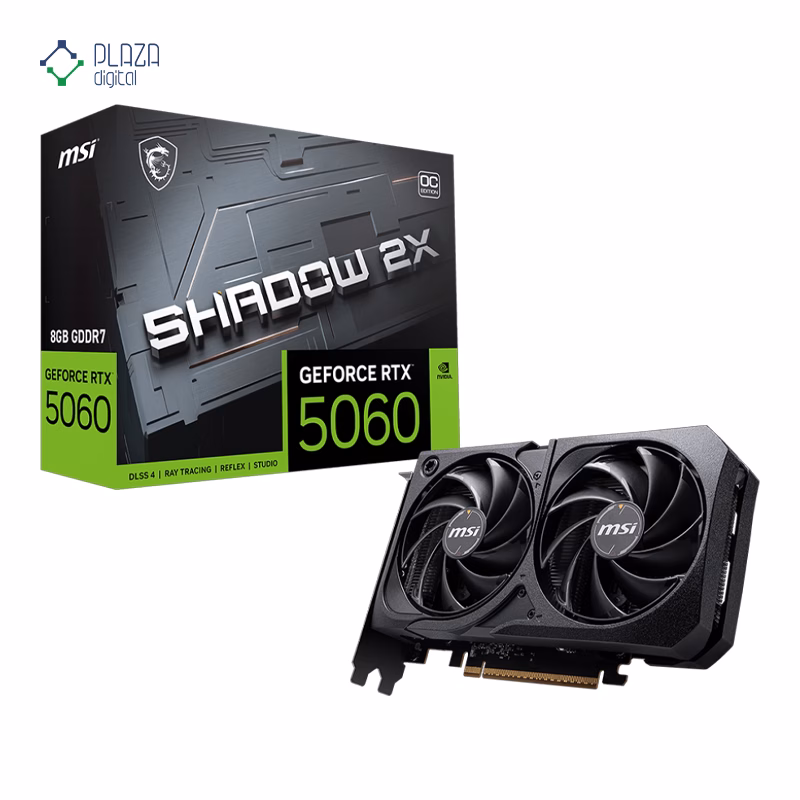 کارت گرافیک ام اس آی مدل GeForce RTX 5060 8G SHADOW 2X OC حافظه 8 گیگابایت پلازادیجیتال
