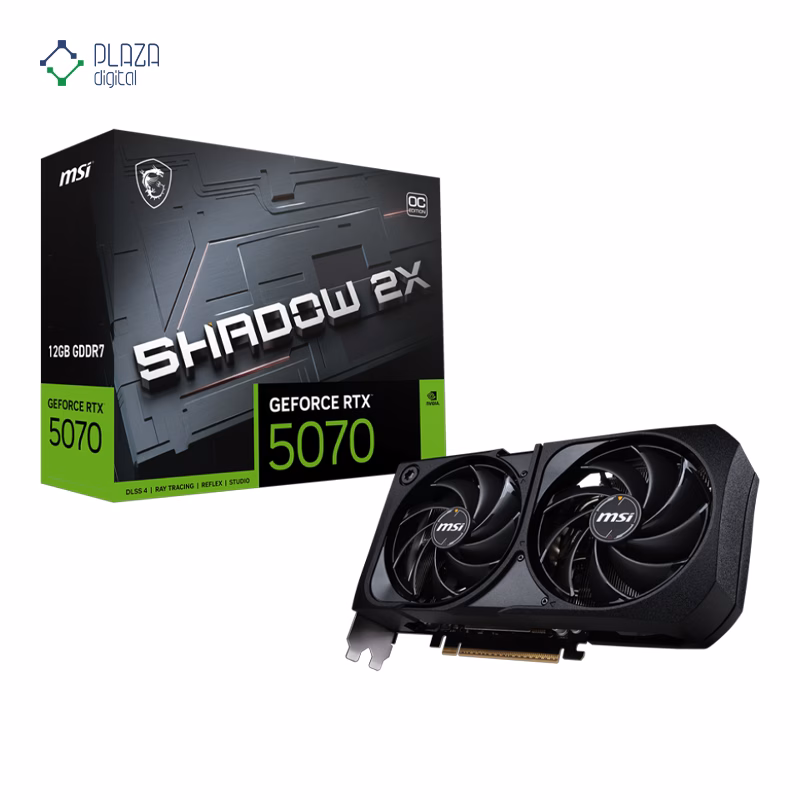 کارت گرافیک ام اس آی مدل GeForce RTX 5070 12G SHADOW 2X OC حافظه 12 گیگابایت پلازادیجیتال