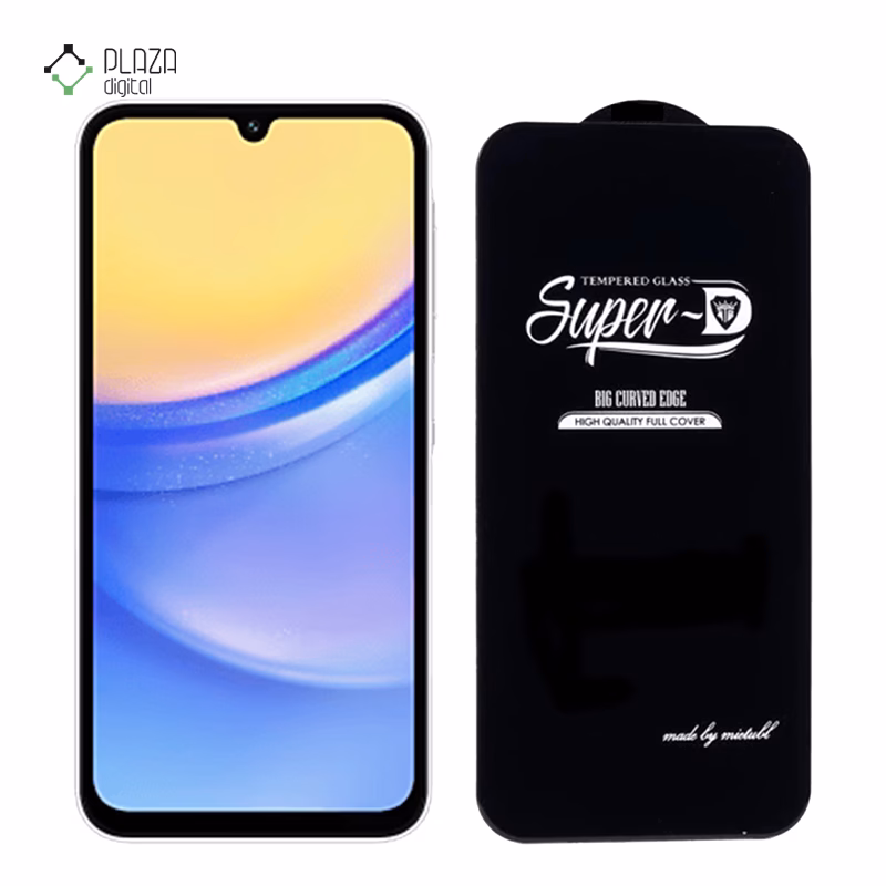 گلس شیشه ای گوشی سامسونگ Galaxy A15 4G مدل Super D پلازادیجیتاال
