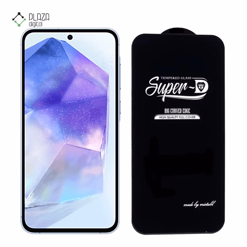 گلس شیشه ای گوشی سامسونگ Galaxy A55 مدل Super D پلازادیجیتال