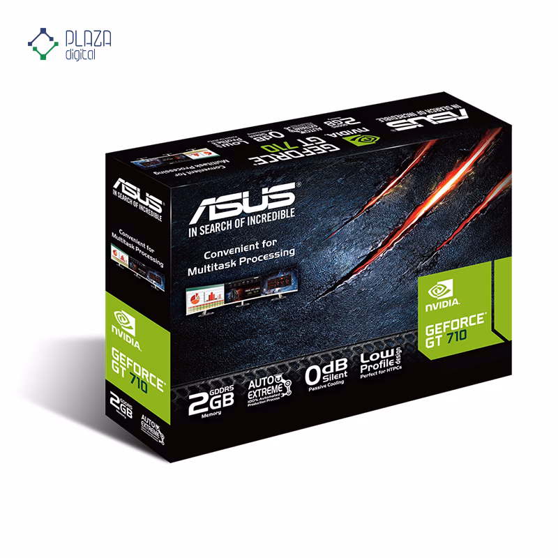 جعبه کارت گرافیک ایسوس مدل GT710-SL-2GD5-BRK حافظه 2 گیگابایت پلازا دیجیتال