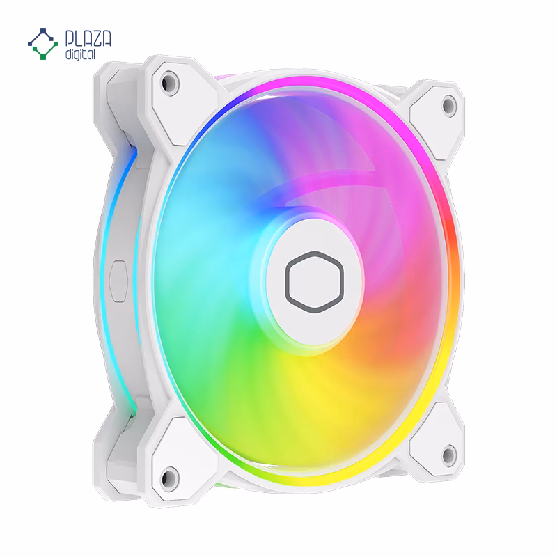 فن کیس کولر مستر MasterFan MF120 Halo2 رنگ سفید پلازا دیجیتال