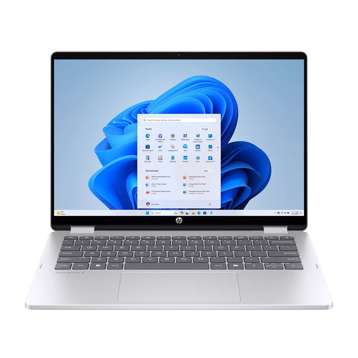 لپ تاپ اچ پی 14 اینچی مدل OmniBook 5 Flip 14-fp0013dx Core 5 120U 8GB 512GB پلازا دیجیتال