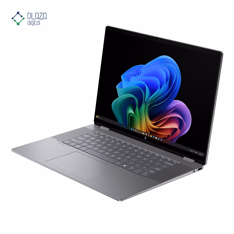 نمای سمت چپ لپ تاپ اچ پی 16 اینچی مدل OmniBook X Flip 16-BE0003DX R5 220 8GB 512GB رنگ نقره ای پلازا دیجیتال