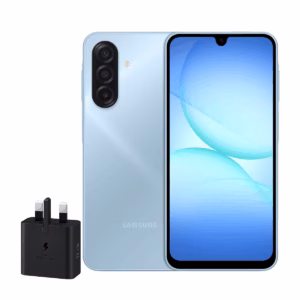 گوشی موبایل سامسونگ مدل Galaxy A17 4G ظرفیت 128 گیگابایت رم 6 گیگابایت - همراه شارژر 25 وات سامسونگ رنگ آبی پلازا دیجیتال