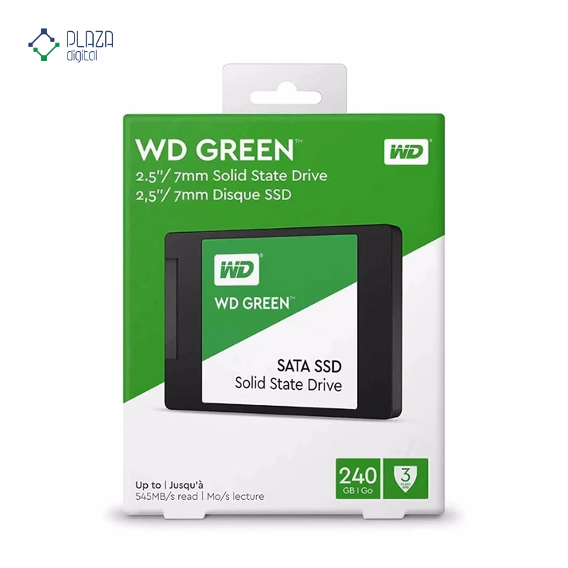 جعبه اس اس دی اینترنال وسترن دیجیتال مدل Green WDS240G2G0A ظرفیت 240 گیگابایت پلازا دیجیتال