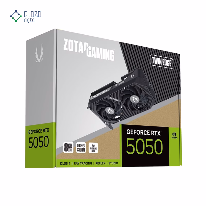 جعبه کارت گرافیک زوتک مدل GAMING GeForce RTX 5050 Twin Edge حافظه 8 گیگابایت پلازا دیجیتال