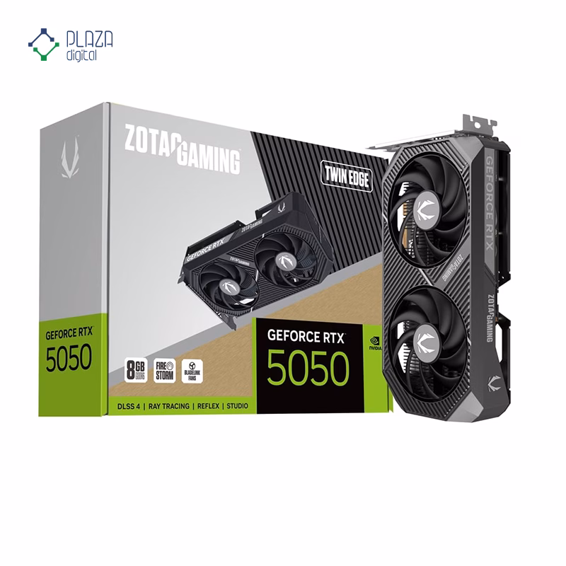 جعبه کارت گرافیک زوتک مدل GAMING GeForce RTX 5050 Twin Edge حافظه 8 گیگابایت پلازا دیجیتال