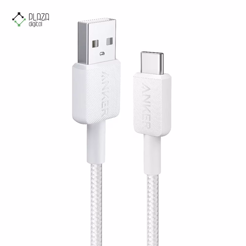 کابل تبدیل USB-A به USB-C انکر مدل A81H5 طول 90 سانتی متر پلازادیجیتال