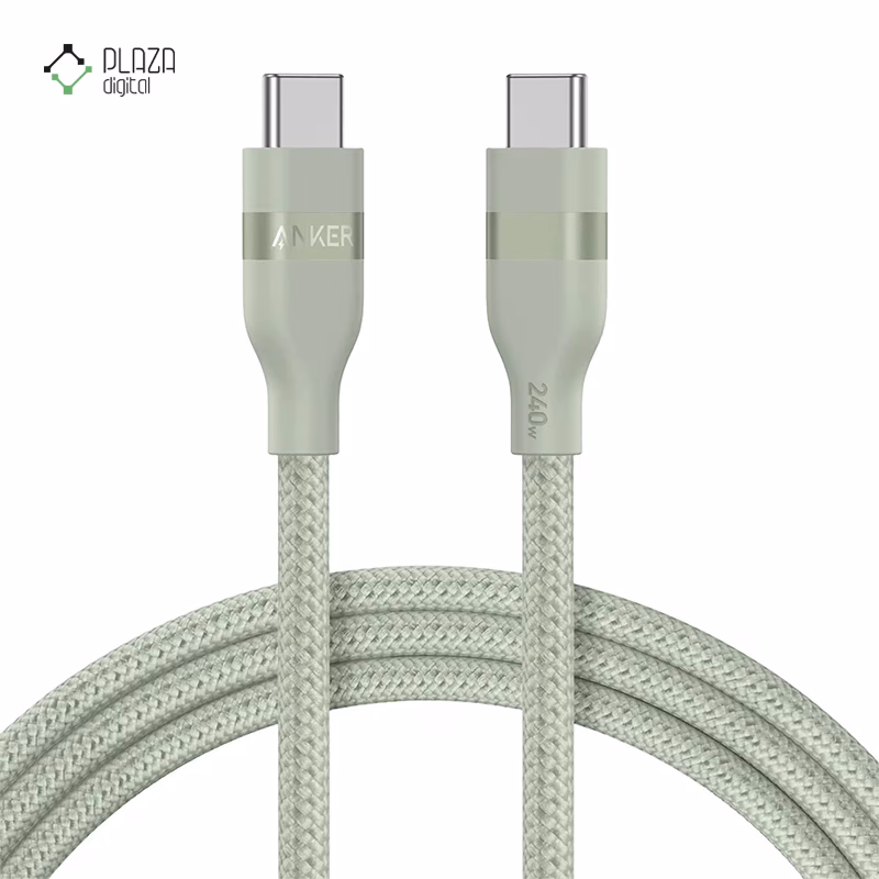 کابل تبدیل USB-C به USB-C انکر مدل A82E2 طول 90 سانتی متر پلازادیجیتال