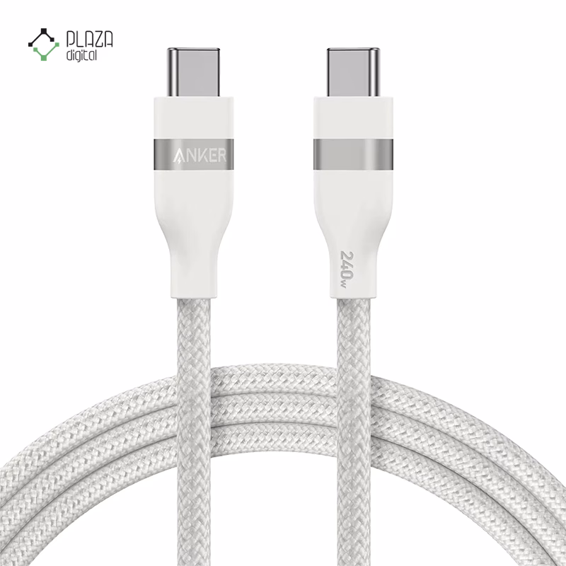 کابل تبدیل USB-C به USB-C انکر مدل A82E2 طول 90 سانتی متر پلازادیجیتال
